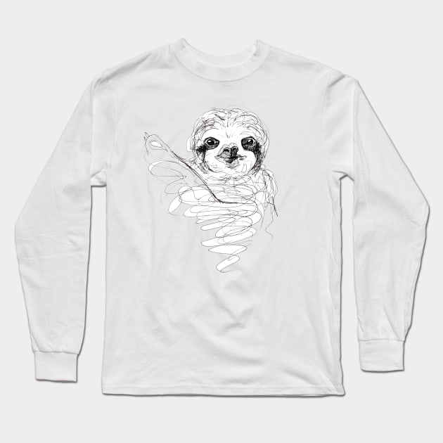 Sloth Long Sleeve T-Shirt by drknice